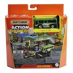 MATCHBOX AKSİYON SÜRÜCÜLERİ OTOBÜS DURAĞI OYUN SETİ VEYA PİZZA HUT TEMALI OYUN SETİ