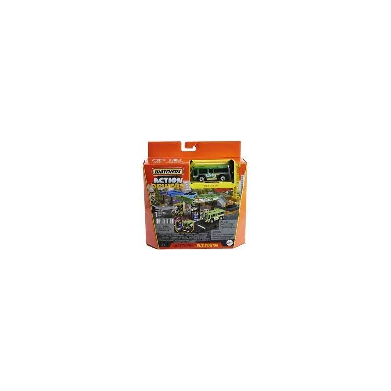 MATCHBOX AKSİYON SÜRÜCÜLERİ OTOBÜS DURAĞI OYU | Belinda Toys