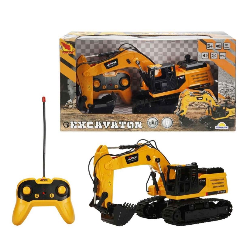 SUN-RST-SNC-R/C F/F EKSKAVATÖR 3.7V.USB.40MHZ.SESLİ/IŞIKLI