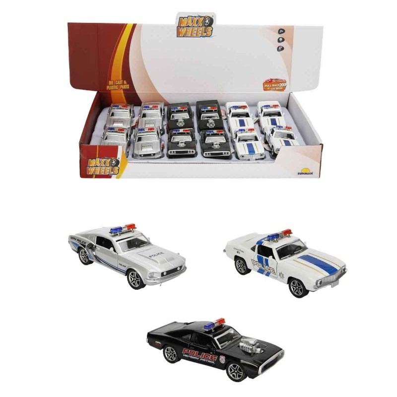 SUN-RST-MXX-DC.AÇIK ARABA AMERİKAN POLİS 12CM | Belinda Toys