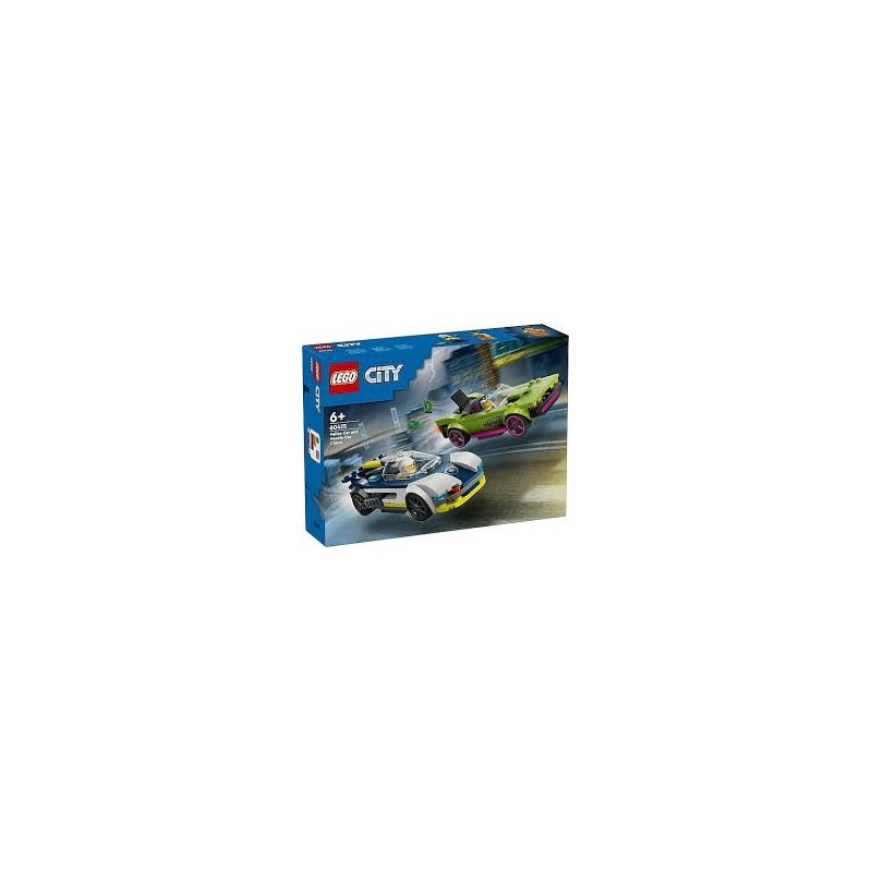 LEGO POLİS ARABASI VE SPOR ARABA TAKİBİ