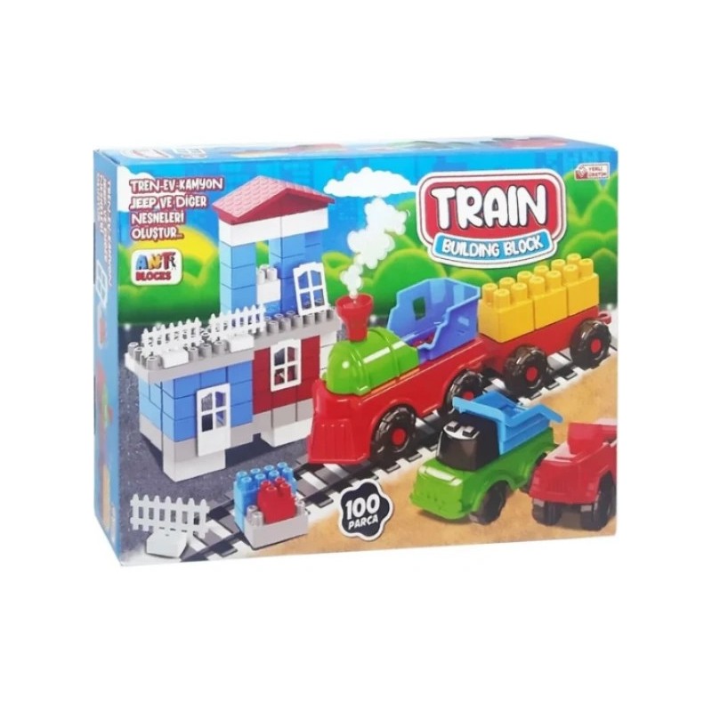 ANT TREN GARI BLOCKS 100 PÇ | Belinda Toys
