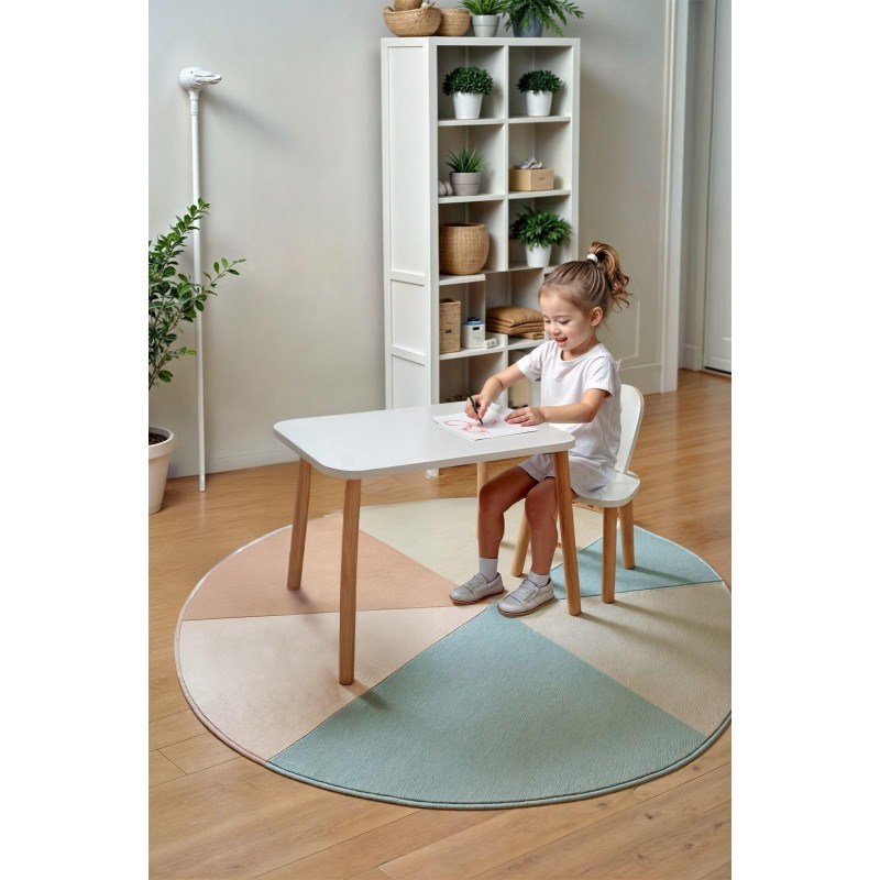 BEYAZ NATUREL 1 SANDALYELİ MASA SET | Belinda Toys