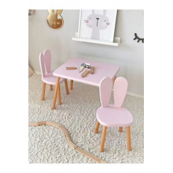 PEMBE NATUREL 2 SANDALYELİ SET | Belinda Toys