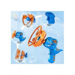 LEARNİNG FUN YUMUŞAK VANTİLATÖRLÜ BUBBLE IN BUBBLE BALONCUK TABANCASI KÖPÜK MAKİNESİ BALONCUK MAKİNESİ DİNOZOR MAVİ