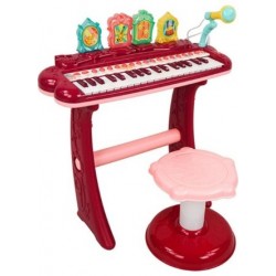 LEARNİNG FUN 37 TUŞLU TABURELİ MİKROFONLU PİLLİ PİYANO OYUNCAK PİYANO SETİ
