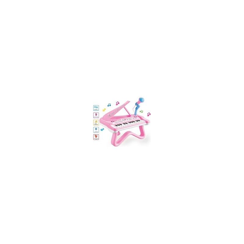 LEARNİNG FUN 25 TUŞLU MİKROFONLU EĞİTİCİ ÇOCUK PİYANO SETİ PEMBE
