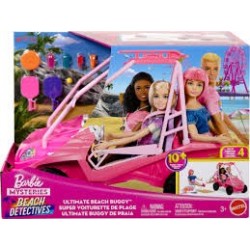 BARBIE MYSTERİES BEACH DETECTİVES PLAJ ARABASI BEBEK ARAÇ VE AKSESUARLARI