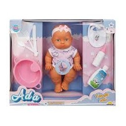 SUN-SABC-DZM-BEBEK SET ADA YEMEK SETİ SAÇSIZ SESLİ GÜLEN AKS.23CM.2A.BYK.