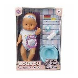 BOUBOU ALTINI ISLATAN KONUŞAN BEBEK SETİ 30 CM.