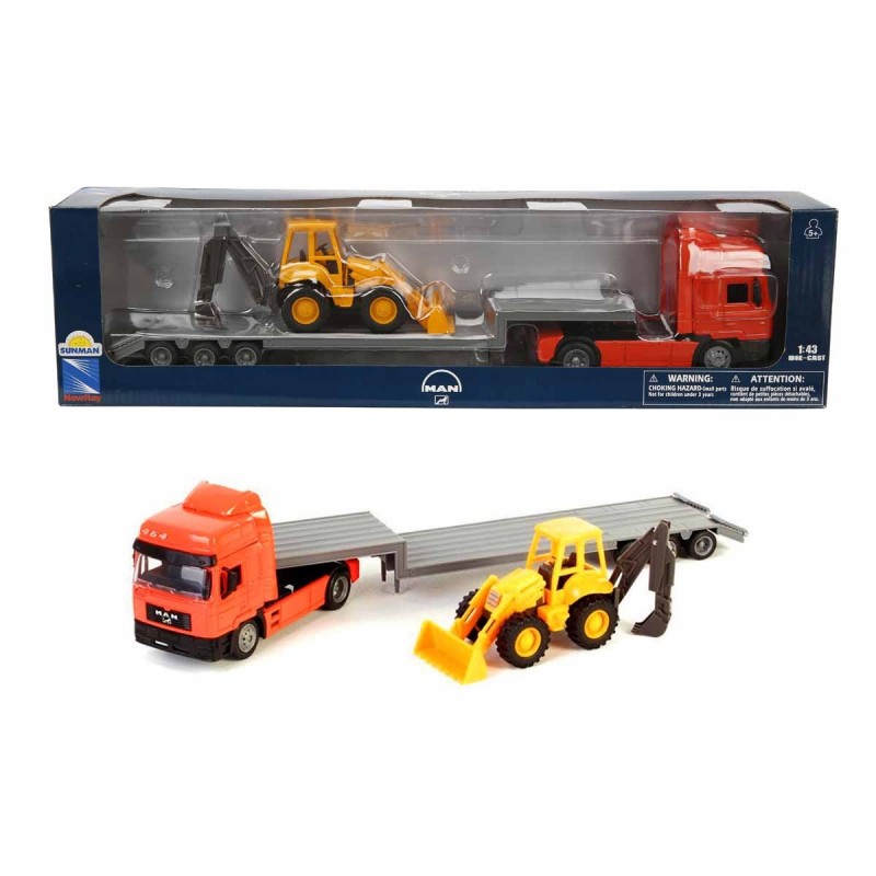 SUN-NRY-1/43 L.HAUL EU MAN F2000 LOWBOY/DOZER | Belinda Toys