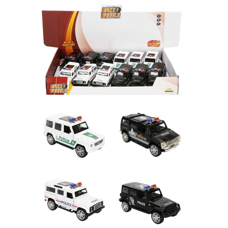 MAXX WHEELS ISIKLI POLIS JEEP MODEL ARABALAR 12 CM