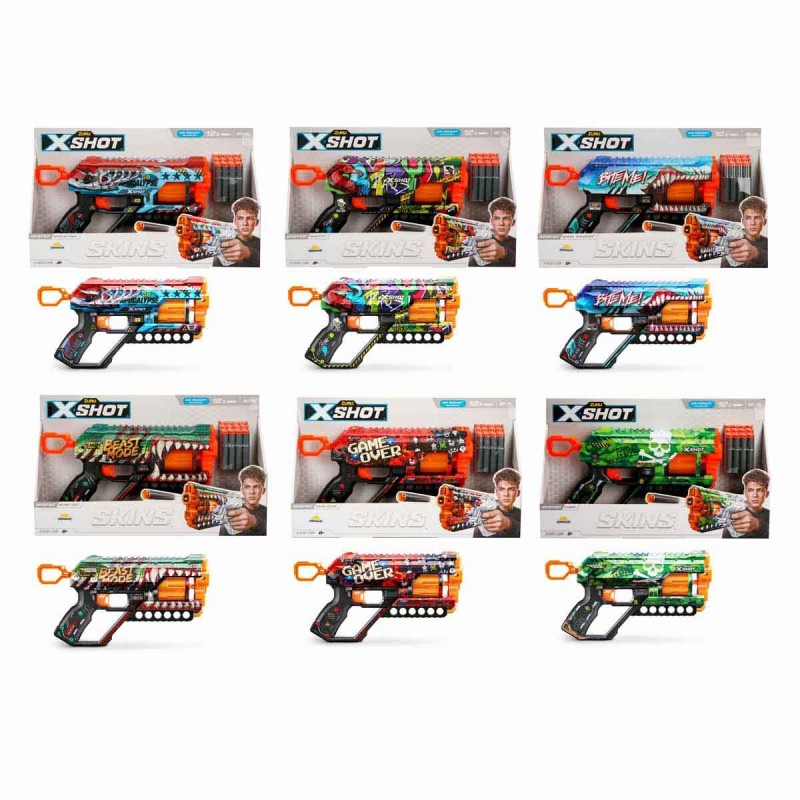 SUN-ZUR-X-SHOT SİLAH SÜNGER ATAN SKINS-GRIEFER 12 MERMİLİ 6A.