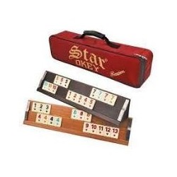 STAR PREMIUM AHŞAP OKEY TAKIMI ÇANTALI (KOYU RENK)