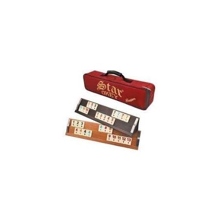 STAR PREMIUM AHŞAP OKEY TAKIMI ÇANTALI (KOYU RENK)