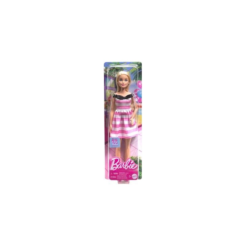BARBIE 65.YIL ÖZEL PEMBE ELBİSELİ BEBEK